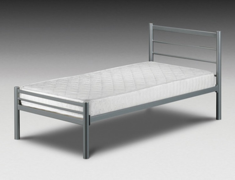 Julian Bowen Alpen 4ft Small Double, Small Double Metal Bed Frame With Mattress