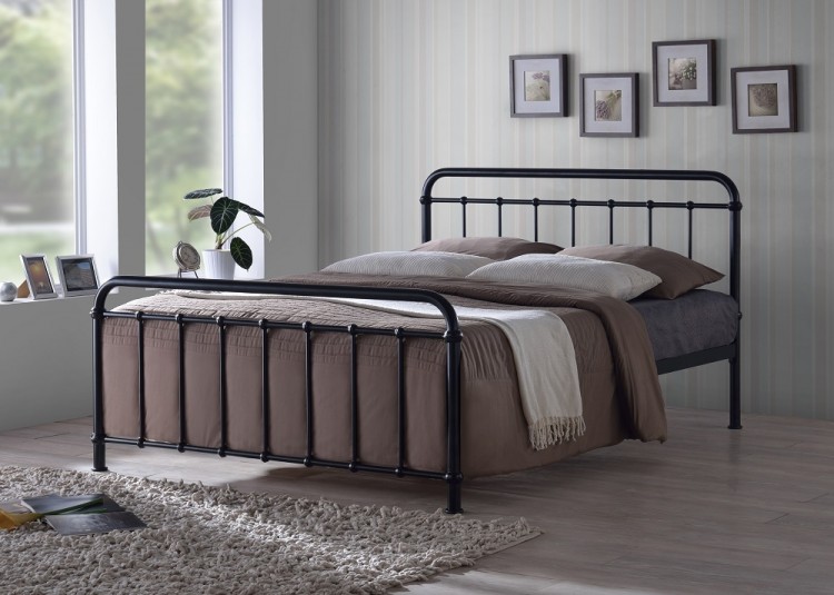 Time Living Miami 4ft Small Double, Black Brass Bed Frame