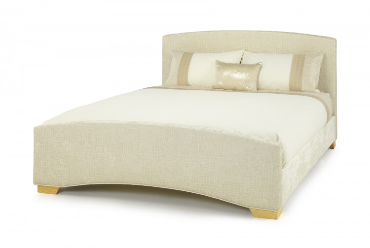 Serene Anastasia 5ft Kingsize Pearl Fabric Bed Frame By Serene Anastasia 5ft Kingsize Pearl Fabric Bed Frame By Furnishings