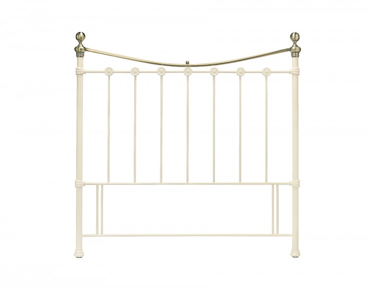Bentley Designs Amelie 4ft Small Double White Metal Headboard by ...