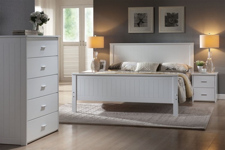 White Wooden Bed Frame By Uk, White Wood Bed King