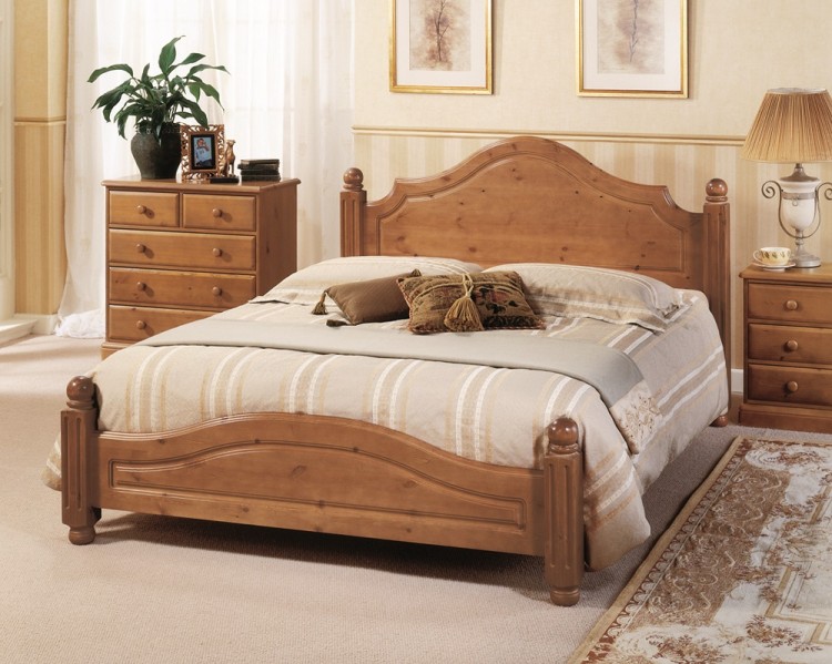 Cinnamon Wooden Bed Frame By Airsprung Beds, King Size Wood Bed Frame