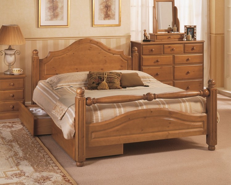 Cinnamon Wooden Bed Frame By Airsprung Beds, High Wooden Bed Frame