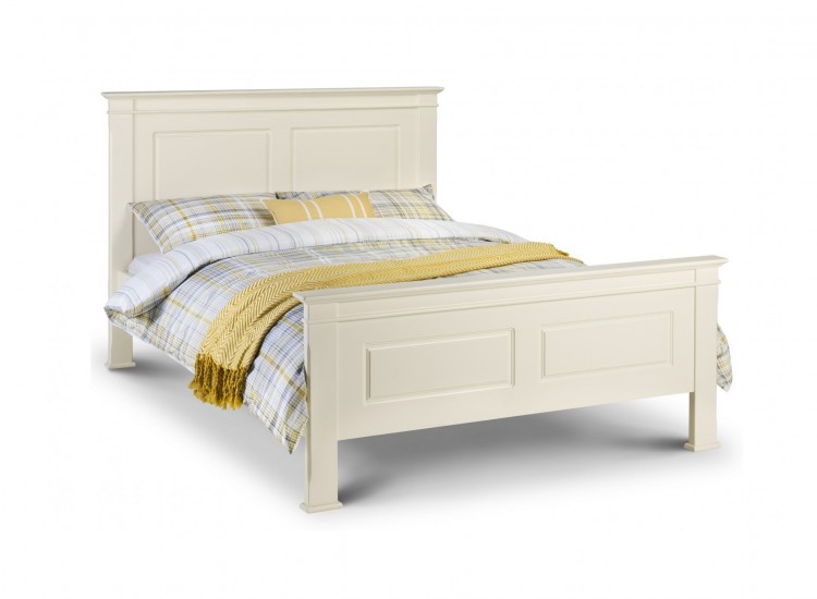 5ft Kingsize Wooden Bed By Julian Bowen, Cream Wooden Bed Frame