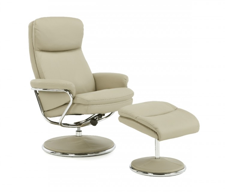 Serene Halden Taupe Faux Leather, Faux Leather Recliner Chair