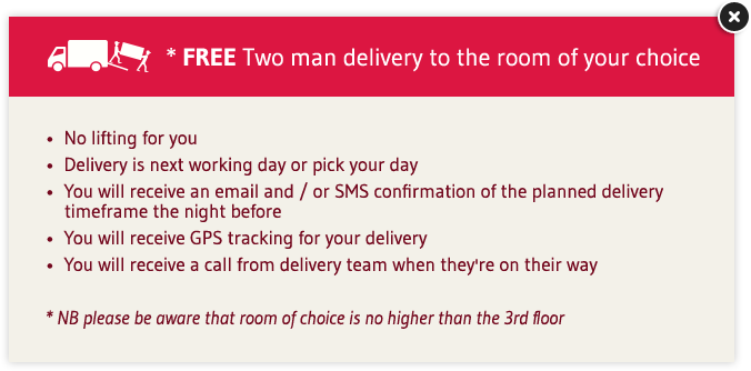 Free Two-man delivery