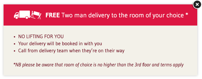 Free Two-man divan delivery